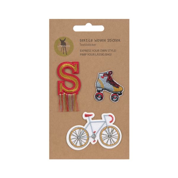 Lässig Textil-Sticker (3 Stk) - Schul Set Unique, Stick on Bike