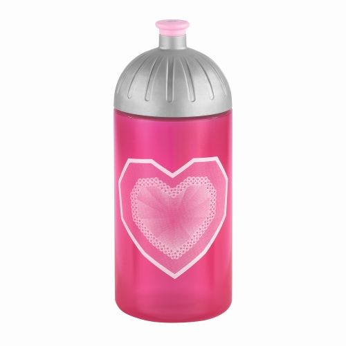Step by Step Trinkflasche "Glitter Heart Hazle", Pink