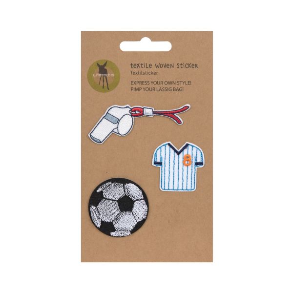Lässig Textil-Sticker (3 Stk) - Schul Set Unique, Stick on Football